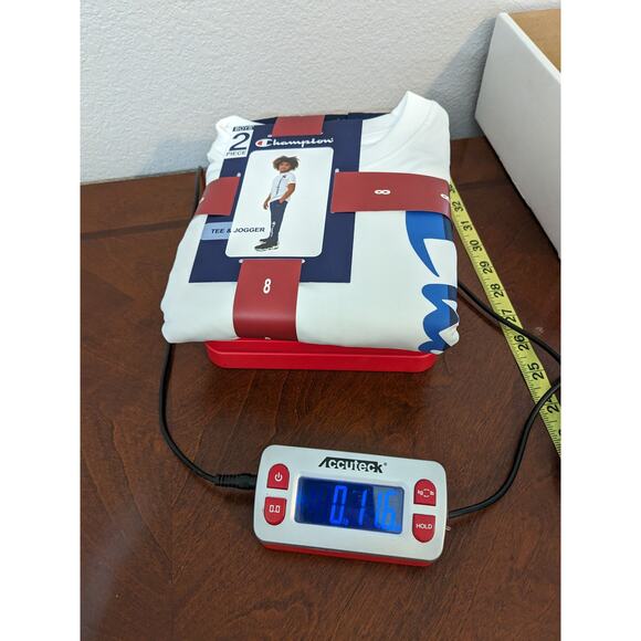 Champion Tee And Jogger Active Set‎ 8 White Navy 2Pc Boys Outfit Set Kids Sleep - Picture 5 of 5